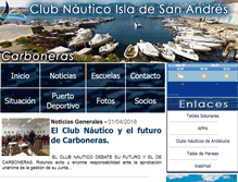 Tablet Screenshot of clubnauticocarboneras.com